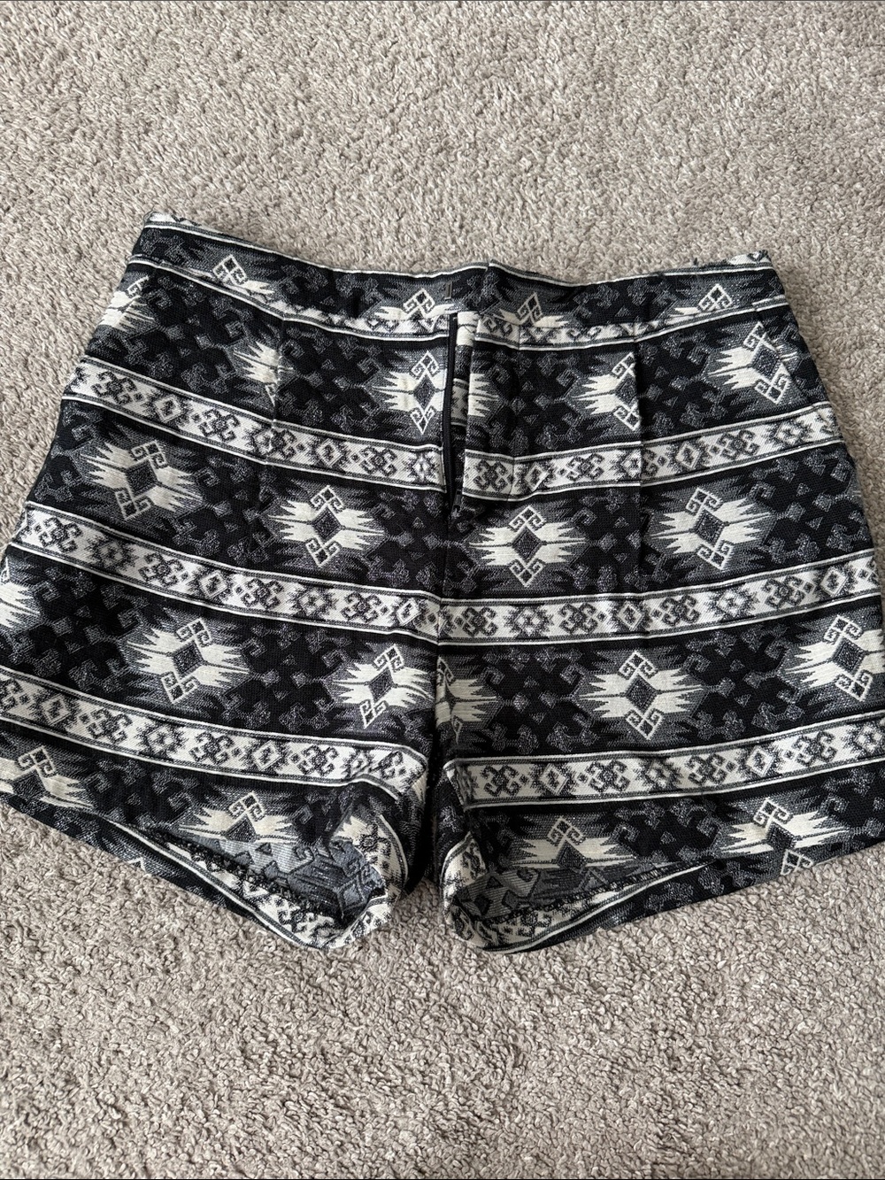 Black & White Patterned Women’s Shorts
